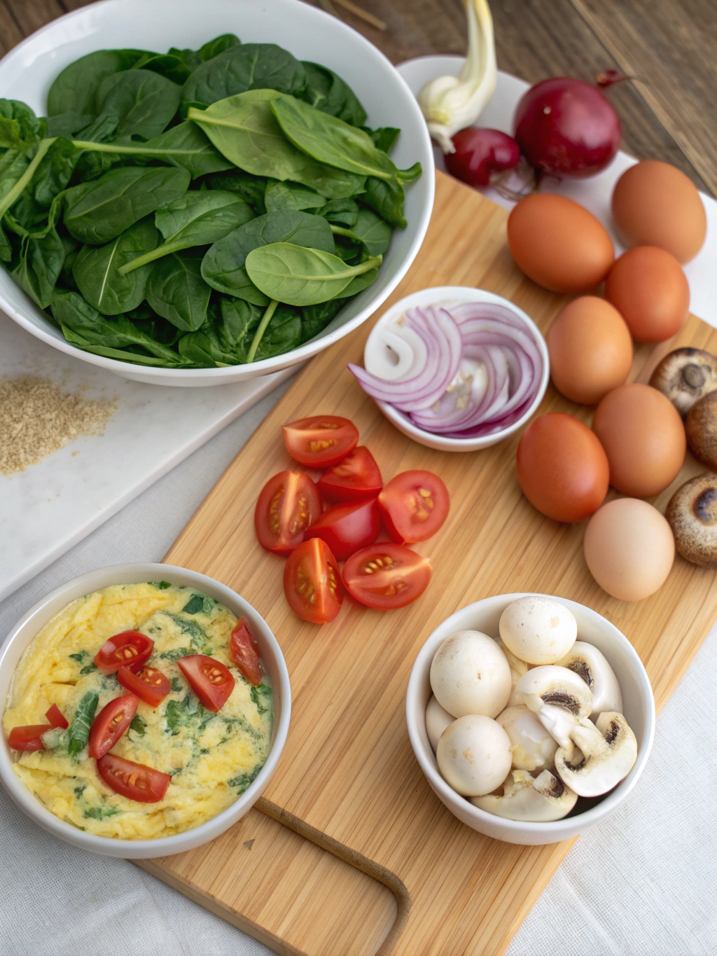 gluten-free frittata lunch ingredients