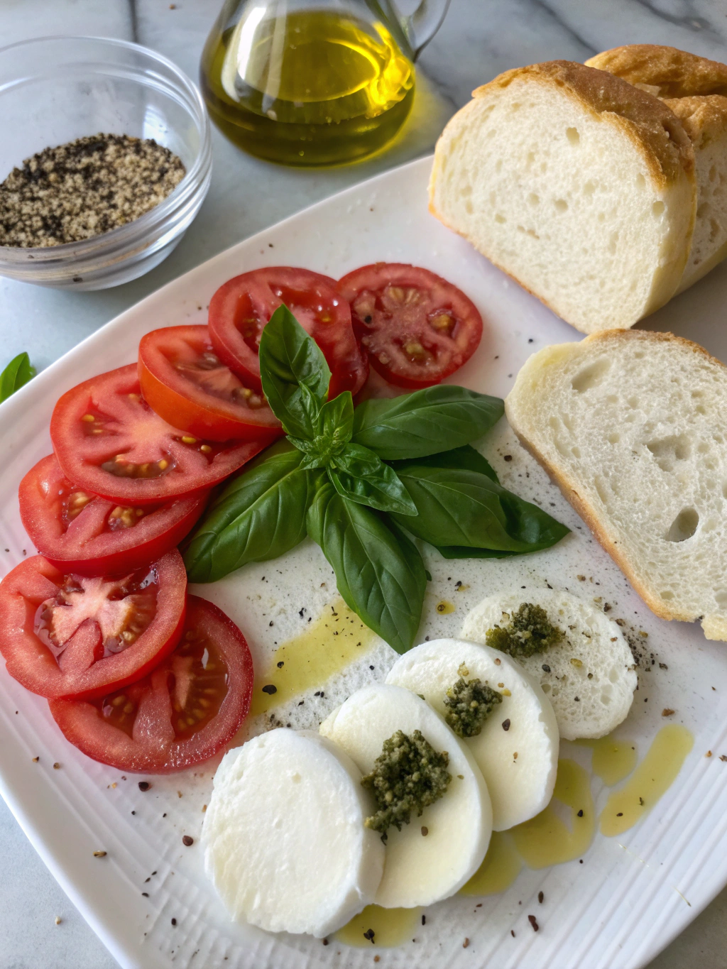 gluten-free caprese grilled cheese ingredients