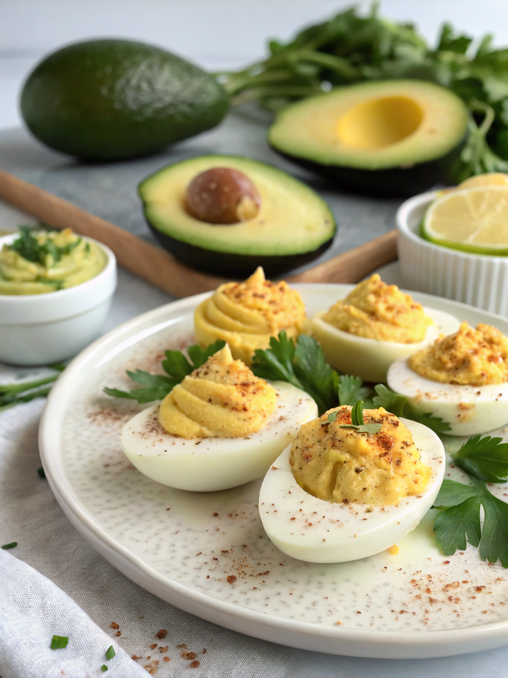 gluten-free deviled eggs avocado ingredients
